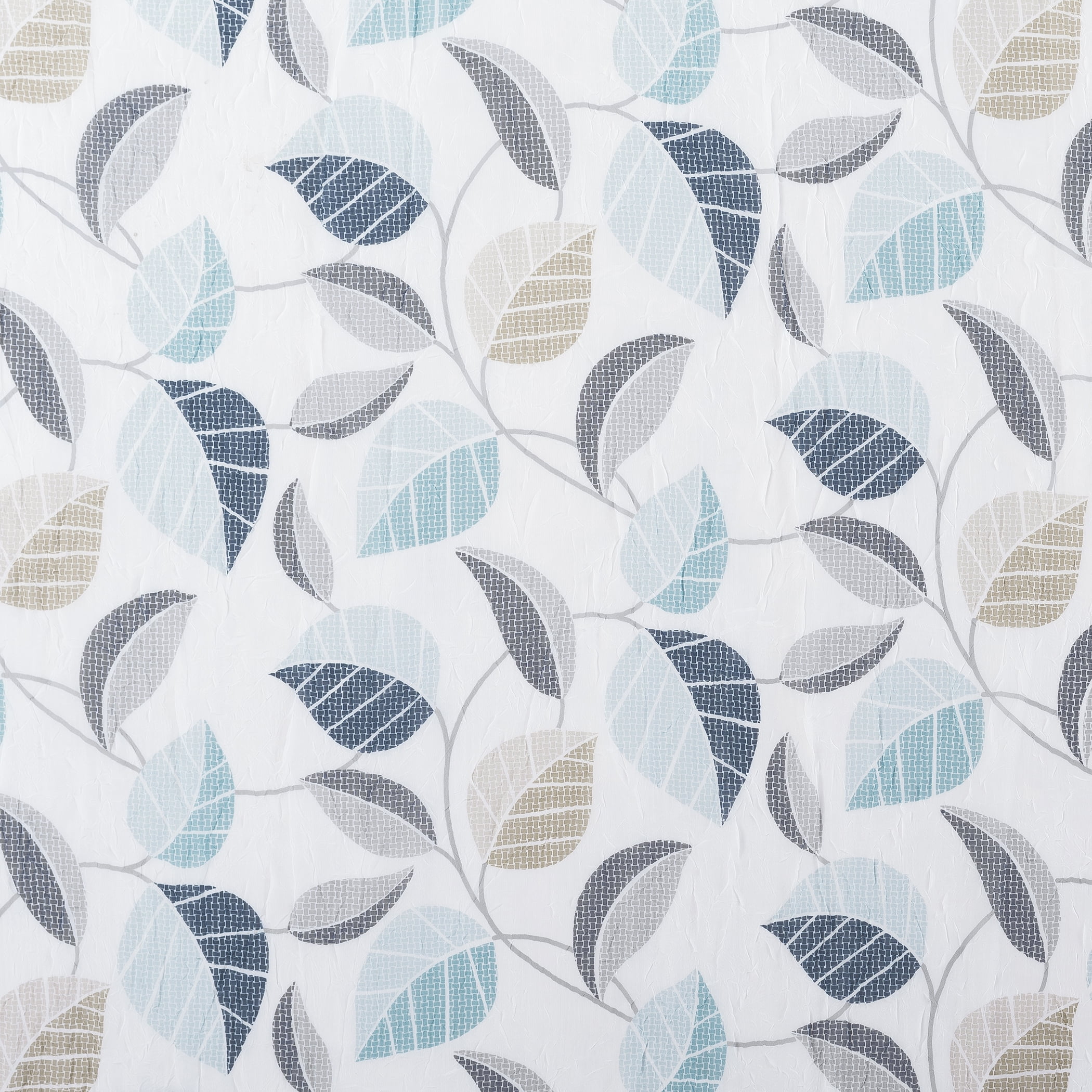 No. 918 Jamie Leaf Print Sheer Rod Pocket Curtain Panel, 51"x63", Multicolored