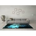 thumbnail image 3 of Ahgly Company Indoor Rectangle Oriental Turquoise Blue Industrial Area Rugs, 4' x 6', 3 of 4