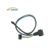 XT-XINTE 0.5m U.2 U2 SFF-8639 for NVME PCIe SSD Adapter Cable for Mainboard SFF-8654 Slim SAS to SFF-8639 U.2 PCIE