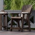 thumbnail image 3 of Wildridge Heritage High Adirondack Chair, Tudor Brown - All-Weather Recycled Plastic Furniture for Patio, Deck, Lawn, 3 of 4