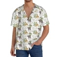 thumbnail image 3 of Haiem Jungle Animal Men's Casual Shirts Short Sleeve Button Down Shirts Fashion Textured Summer Beach Shirt-Medium, 3 of 7