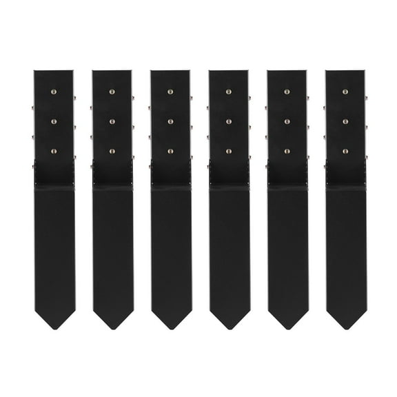 Fence Post Anchor Repair Kit 6 Pack, 3.5x3.5 inch Steel Post Stakes, Ground Spike for Wood Fence Repair, Heavy Duty Fence Support - Secure & Stabilize