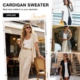 thumbnail image 4 of Uvplove Women's Casual Cardigan Short Sleeve Tieable Cardigan Dark_Grey-S, 4 of 15