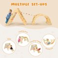 thumbnail image 6 of Pikler Triangle Set, 5 in 1 Wooden Montessori Climbing Toys Baby Indoor Playground Gym, Foldable Indoor Climbing Toys with Ramp, Arch Climber, Baby Climbing Toys for Toddlers 1-3 Inside-Large, 6 of 7