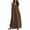 Coffee, variant on Women's Spaghetti Strap Maxi Dress Casual Button Down Loose Fit Linen Blend Dress for Beach Vacation