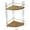 Brown / Chrome, variant on Evideco Organizer Metal Wire Corner Shower Caddy Bamboo Bamboo Chrome 2 shelves 8 L x8 W x 14.8 H