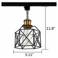 thumbnail image 3 of FSLiving J System Track Lighting Heads,Vintage Loft Design, Black Basket Cage Track Mount Light,Adjustable Decorative Lighting Fixture for Kitchen Island Hotel Shop and Bar,Black - 3 Pack, 3 of 7