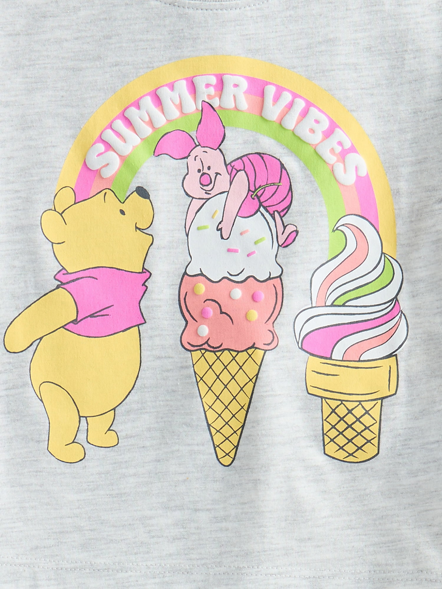 Winnie the Pooh Baby Girls Graphic Tee and Bike Shorts Set, 2-Piece, Sizes 0/3M-24M