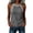 Gray, variant on Women's Sleeveless Tank Tops Summer Casual Contrast Binding Halter Neck Loose Fit Tops