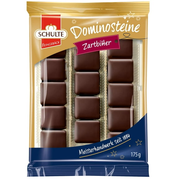 Schulte DOMINO STONES with marzipan in DARK chocolate 175g/6.17 oz