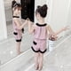 thumbnail image 5 of Minnieouse Verano banquete boda evento niñas cuello sin mangas camiseta pantalones cortos conjunto niños algodón Tops pantalones Kit conjuntos de ropa 150cm, 5 of 6
