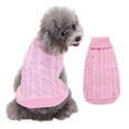 thumbnail image 1 of Suéter para perros, cálido, adecuado para perros pequeños, medianos y grandes, suéter de punto clásico lindo, adecuado para gatos o perros. (rosa m), 1 of 5