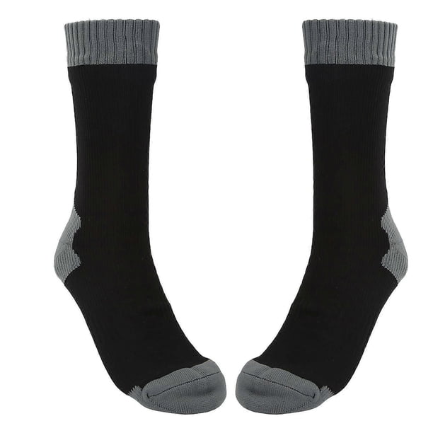 Calcetines impermeables y transpirables, calcetines térmicos para hombres y mujeres, calcetines de senderismo cálidos de doble capa, calcetines deportivos de invierno para ciclismo y esquí (negro y