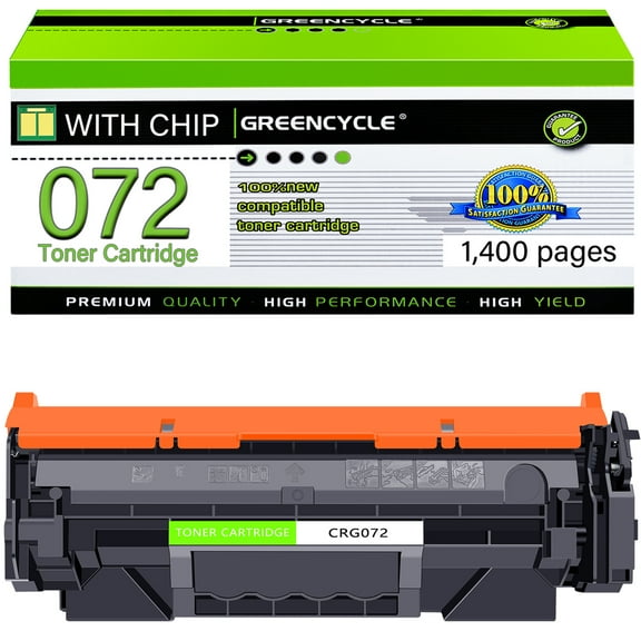 GREENCYCLE 1 Pack Compatible for Canon 072 CRG072 CRG-072 Black Toner Cartridge Replacement with imageCLASS MF284dw MF287dw MF280 LBP170 LBP172dw MF289dw Printer