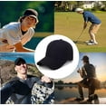 thumbnail image 3 of Solid Black Baseball Cap Hat with Adjustable Buckle Back, Unisex (Pack of 2) with 20 Assorted Iron On Patches, 3 of 3