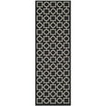 thumbnail image 4 of SAFAVIEH Courtyard Archimedes Geometric Circle Indoor/Outdoor Area Rug, 7'10" x 7'10" Square, Black/Beige, 4 of 10