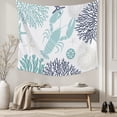thumbnail image 5 of Turquoise Coastal Large Tapestry for Bedroom Wall Hanging Tapestry, Summer Lobster Coral Nautical Ceiling Backdrop Tapestries Poster Blanket Wall Decor for Teens Room Living Room Dorm 85" x 90", 5 of 8