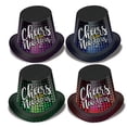 thumbnail image 2 of Set of 25 Blue, Green, Pink, and Purple Cheers To The New Year Hi-Hats, 2 of 2