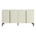 thumbnail image 2 of Furniture of America Kono Contemporary 60" Buffet with 6-Shelf and 4-Door, Cream Weave, 2 of 16
