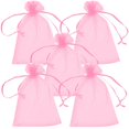 thumbnail image 1 of Bolsa Costalito de Organza PouchyPink 5Pzas Rosa 5x7cm Tela Bolsa Organza., 1 of 2