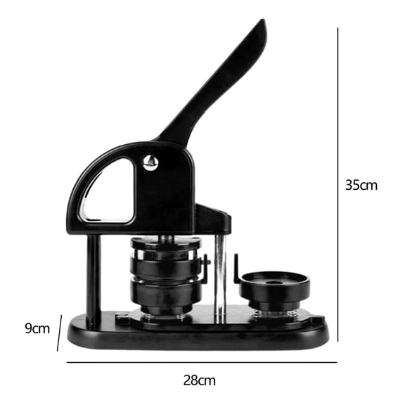 Black Button Maker Machine- Installation-Free, DIY Pin Badges Button Press Punch Tool Badge Press Maker Machine 25/32/37/44/58MM ,Easy to Use