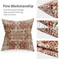 thumbnail image 6 of Boho Pillow Covers 18x18 Set of 2,Orange Pattern Throw Pillow Covers Outdoor Decorative Linen Pillow Covers for Couch Bed Sofa Cushion Boho Pillowcases, 6 of 6