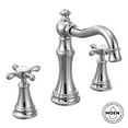 thumbnail image 6 of Moen Ts42114 Weymouth Double Handle Widespread Bathroom Faucet - Nickel, 6 of 7