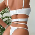 thumbnail image 4 of Gibobby Conjunto de lencería Ropa De Dormir Ropa De Dormir Mujer Cuello En V Bordado Encaje Lencería Lenceria China Gifts Lenceria Sexy Mujer(Blanco, M), 4 of 5