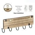 thumbnail image 6 of Snapinvent Wall Mounted Key Hooks Holder | Entryway Wooden Keys Hanger Organizer  |  Natural Wall-mount Wood & Metal Key-hooks, 6 of 8