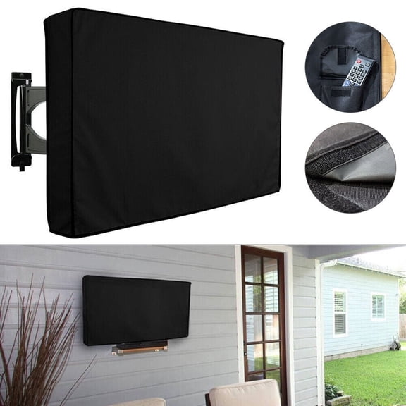 Outdoor TV Cover 55" - 58" - 600D TV Cover Weatherproof & Waterproof for Outdoor TV, Heavy Duty TV Enclosure Protector for Outside Flat Screen TV