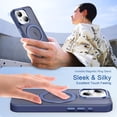thumbnail image 6 of Case for iPhone 15 Plus with Invisible Magnetic O-Stand, iPhone 15 Plus Phone Case 6.7" with Big Ring Holder [Compatible with Magsafe & Raised Bezels & Metal Buttons], Blue, 6 of 7