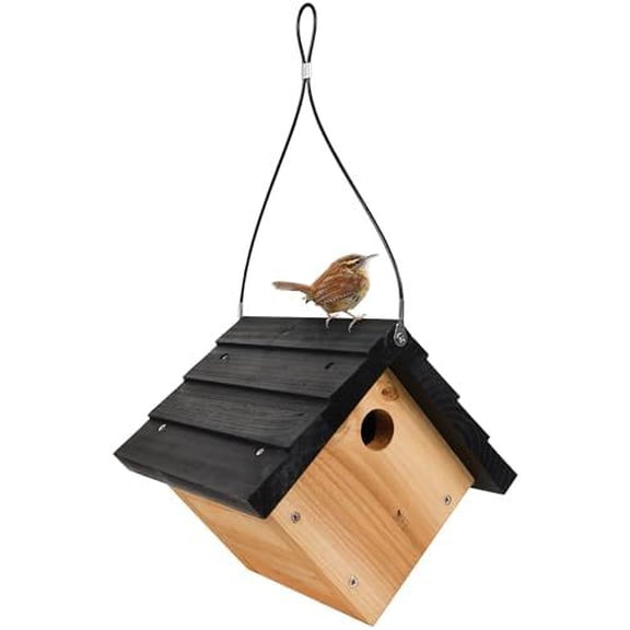 Nature's Way Bird Products CWH1 Cedar Wren House, 8" x 8.875" x 8.125", standard, Brown
