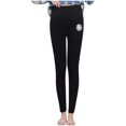 thumbnail image 1 of Leggings Gibobby de algodón para mujer Cintura alta Pantalones de terciopelo Cálido invierno Negro XL, 1 of 5