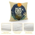 thumbnail image 4 of Orinice Tiger Bird Illustration Graphic Decorative Cushion Throw Pillow Cover for Home Living Room Bed Sofa, High-quality 1PC for Car Couch Bedroom 18x18in, 4 of 5