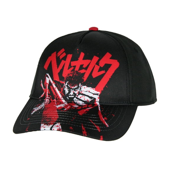 Berserk Hat Anime Manga Guts Logo Precurve Bill Snapback Hat Cap