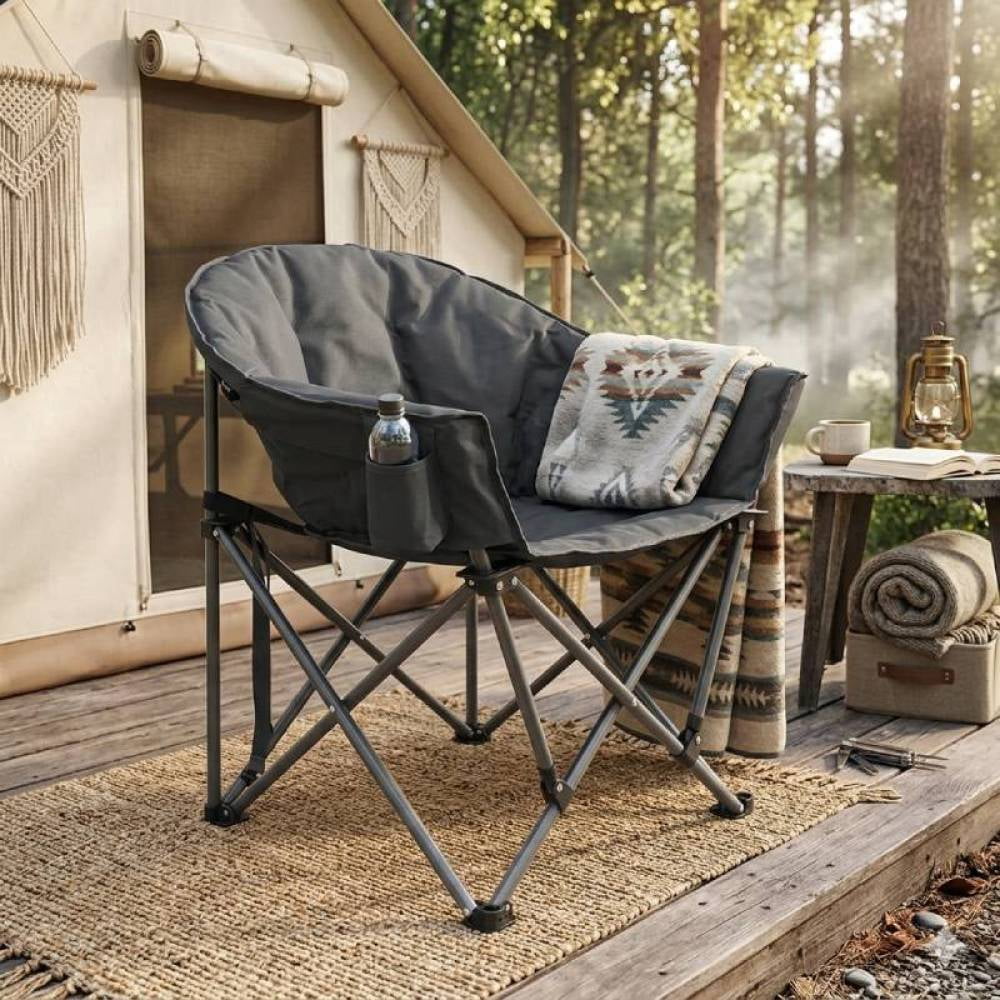 Timber Ridge Oversized High Back Folding Camping Chair Support 500