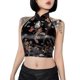 thumbnail image 1 of Top con cuello halter Mujer Sin respaldo Estilo Cheongsam Tela Negro S, 1 of 8