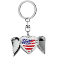 thumbnail image 1 of Bend Stars And Stripes America Country Flag Heart Angel Wing Key Chain Holder, 1 of 3