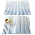thumbnail image 2 of Blue And White Gradient Pinstripe Table Runner Home Wedding Table Flag Mat Centerpieces Decoration Party Dining Long Tablecloth, 2 of 6