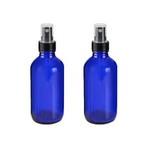 Global Cobalt Blue 4oz Black Mist Sprayer Bottle (120ml) Pack of 2 - Glass Tincture Bottles with Black Mist Sprayers for Essential Oils & More Liquids - Leakproof Travel Bottles