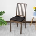 thumbnail image 2 of Fundas de asiento para sillas de comedor FORCHEER, piel negra, 14 a 18 pulgadas, juego de 4, 2 of 9