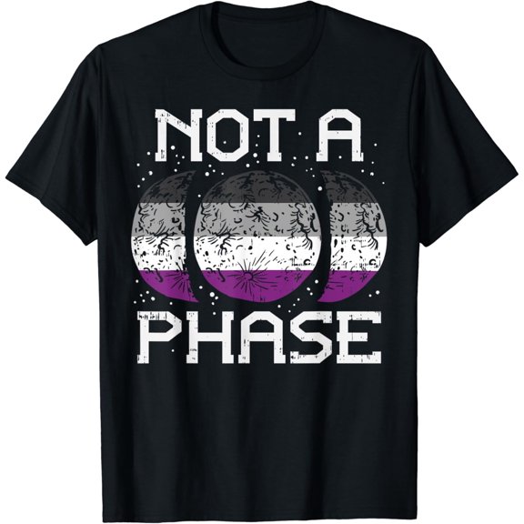 Asexual Pride Moon Not A Phase Funny Ace Flag LGBTQ Gift T-Shirt