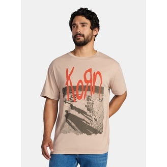 Korn Men's and Big Men's Graphic Cotton Band Tee with Short