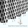 thumbnail image 6 of Black Bigfoot Pattern Shower Curtain 72"x84" ,Bathroom Decorative Shower Curtains Set with 12 Hooks,Modern Waterproof Washable Shower Curtain, 6 of 6