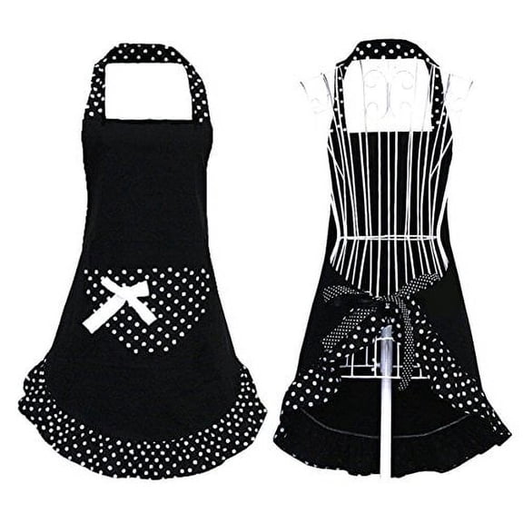 Hyzrz Cute Girls Bowknot Funny Aprons Lady's Kitchen Restaurant Women's Cake