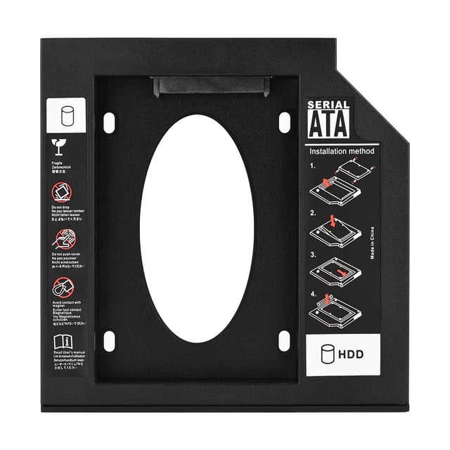 Carcasa para disco duro SATA HDD SSD de 2,5", bahía para unidad de disco duro, adaptador óptico de DVD para portátil de 9,5 mm