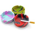 thumbnail image 4 of RV Cenicero de silicona de 4 piezas que no se rompe, cenicero de taza de cigarrillos, cenicero de mesa de silicona moderno Newness para uso en interiores o exteriores BRILLAR Rojo Verde, 4 of 5