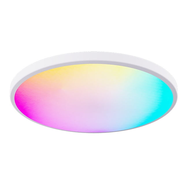 Lámpara de techo Irfora Lámpara de techo RGBCW, aplicación de atenuación a todo Color, Control remoto BT, Control de voz inteligente, lámpara de techo redonda para dormitorio Irfora Lámpara de techo