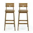 thumbnail image 3 of Noble House Castner Outdoor Bar Stool, Teak, 2 Pack, 3 of 9