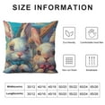thumbnail image 5 of Nawypu Body Pillow Case Happy Easter Rabbit Spring Flower Holiday Decorative Pillowcase Farmhouse Bunnies Easter Eggs Flowers Decorative Accent Long Pillowcase for Bedding Couch, 5 of 5